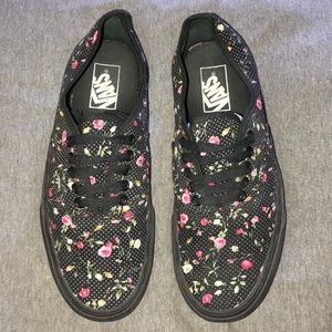 VANS Floral Black Shoes